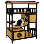 Outdoor Cat House W/ Suspension Bridge, Houses, Balcony