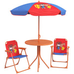 Kids Bistro Table And Chair Set W/ Cowboy Theme, Adjustable Parasol