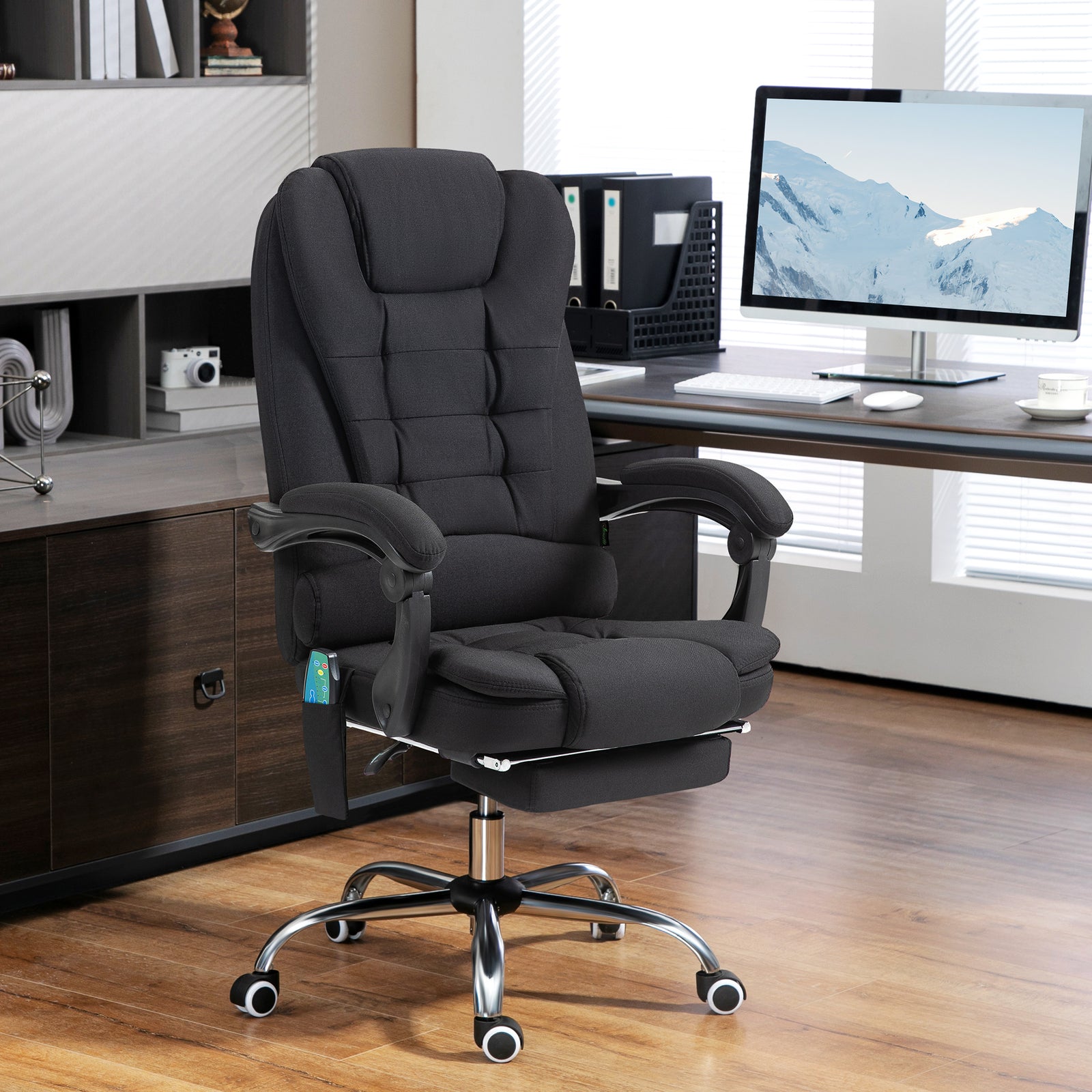 Vintage Heated Massage Office Chair | Black
