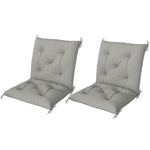 Garden Chair Cushions, Set Of 2 | Light Grey