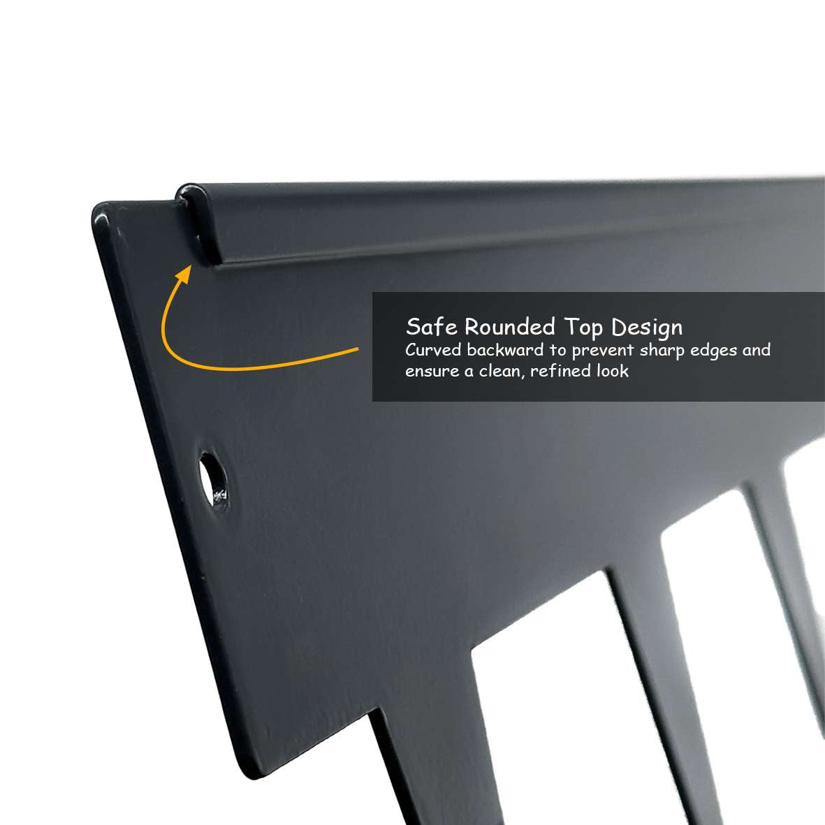 1m Heavy Duty Metal Garden Borders With Pega - Set Of 5 | Anthracite Grey