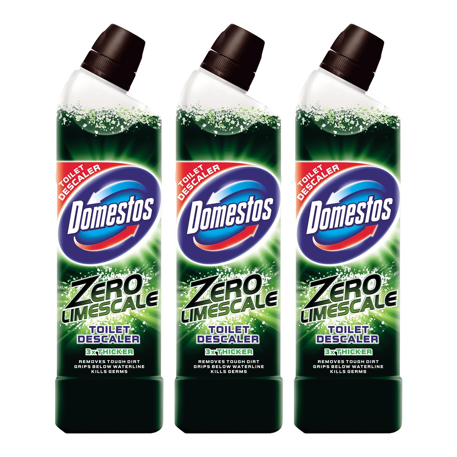 Zero Limescale Toilet Descaler Removes 100% Limescale 750 Ml, 3 Pack