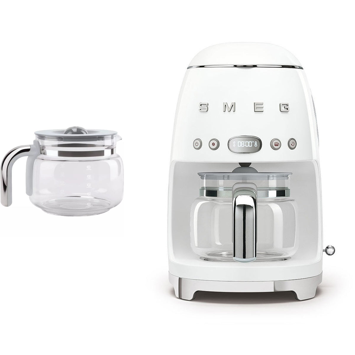 Dcf02 Drip Filter Coffee Machine With Spare Glass Carafe | White