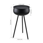 Breeins Modern Metal Side Table With Storage
