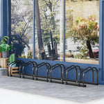 Bike Rack Floor Stand 6 Racks | Black