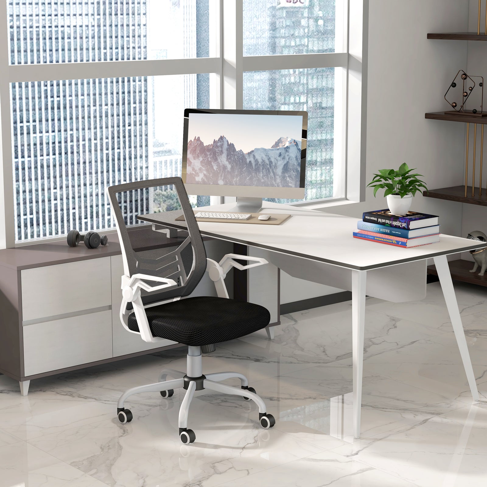 Mesh Office Chair Lumbar Support | Black