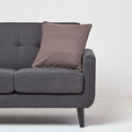 Cotton Rajput Ribbed Cushion Cover | 45cm x 45cm | Charcoal Grey