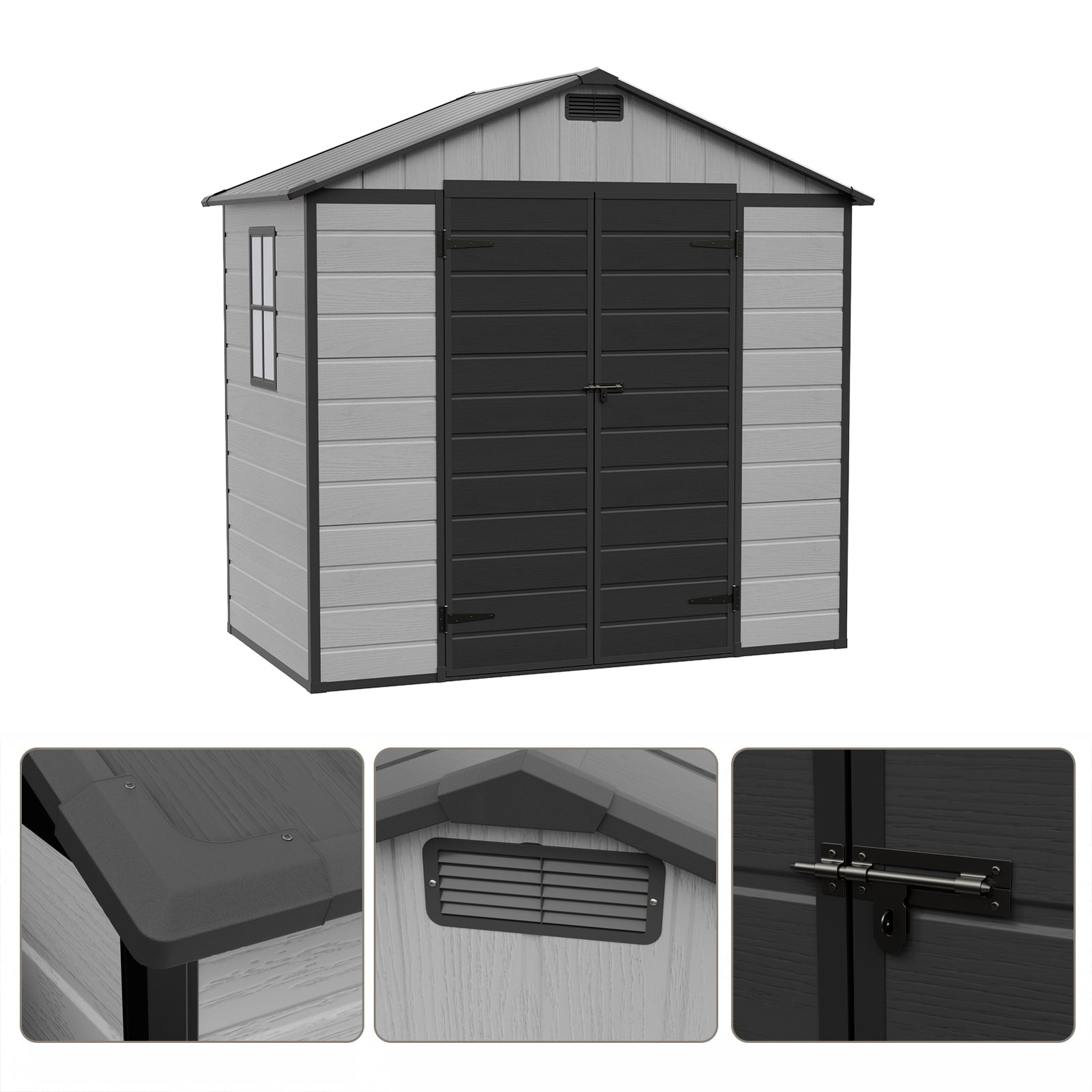 Breeins 8x4 Ft Large Garden Storage Shed