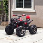 12v Quad Bike Atv With Led Lights, Music, For Boys Girls | Red