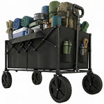 95l Foldable Festival Trolley On Wheels | Black