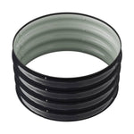 60cm Diameter Round Galvanized Metal Raised Garden Bed, Easy-to-assemble Outdoor Planter With Installation Gloves | 60cm | Black