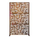 Metal Outdoor Privacy Screen 90cm X 180cm - Maze | 180cm x 90cm | Rust