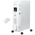 Oil Filled Radiator Electric Heater 3 Heat Settings Remote | One Size | White