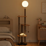 2-in-1 Cat Climbing Frame Floor Lamp
