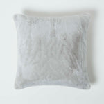 Soft Touch Faux Fur Filled Cushion | 45cm x 45cm | Grey
