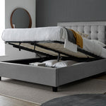 Brandon Fabric Ottoman Bed | Double | Grey
