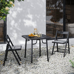 Square Outdoor Garden Metal Table - 80cm X 75cm H