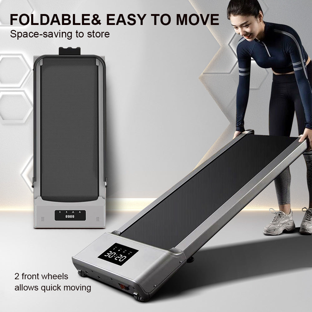 Living and Home Remote Control Fitness Treadmill Walking Jogging Machine With Handrail