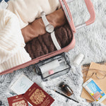 55x35x20cm Cabin Carry Bag Hard Shell Suitcase 100+ Airline Approved | Cabin | Rose Gold