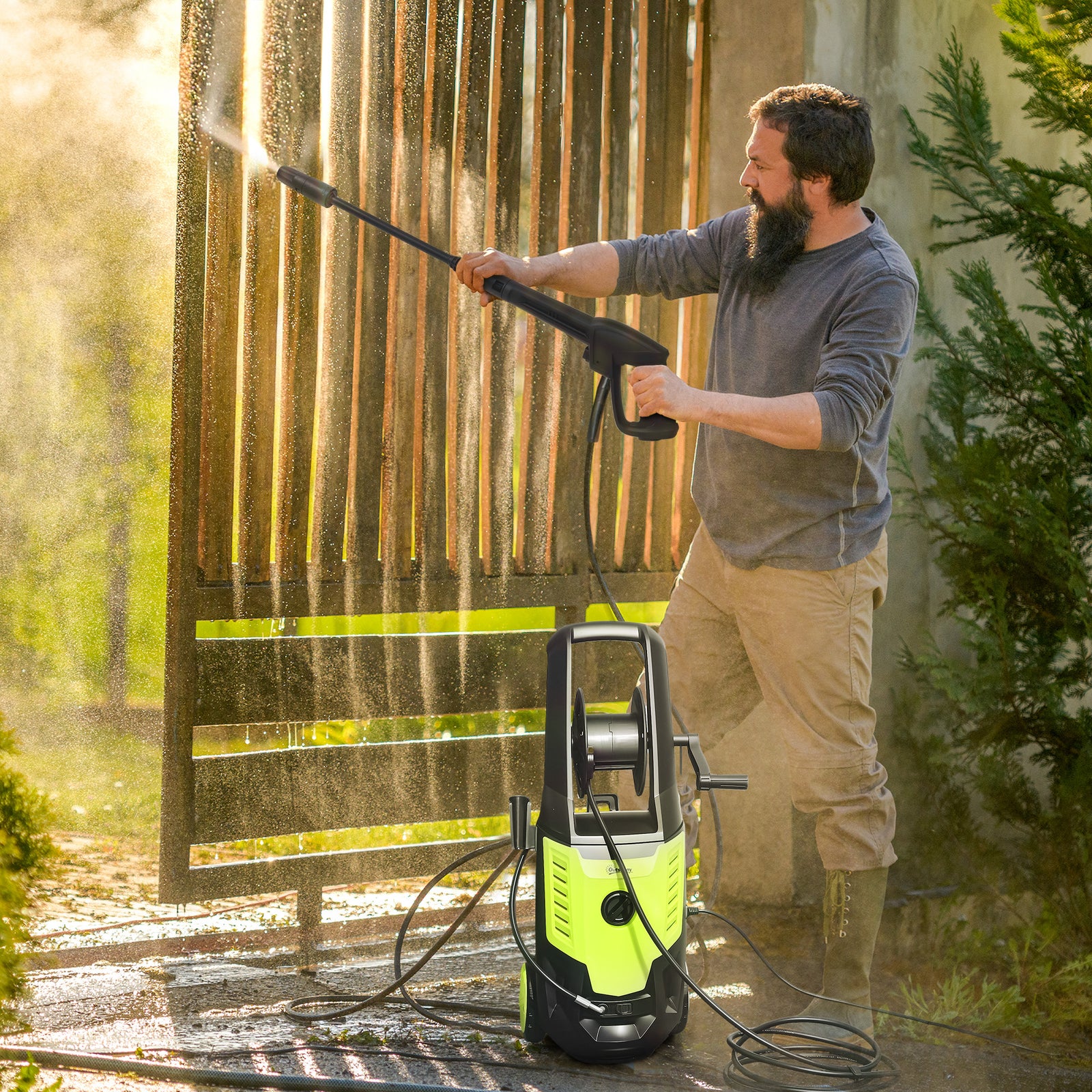 200w Pressure Washer, 170 Bar, 6m Hose