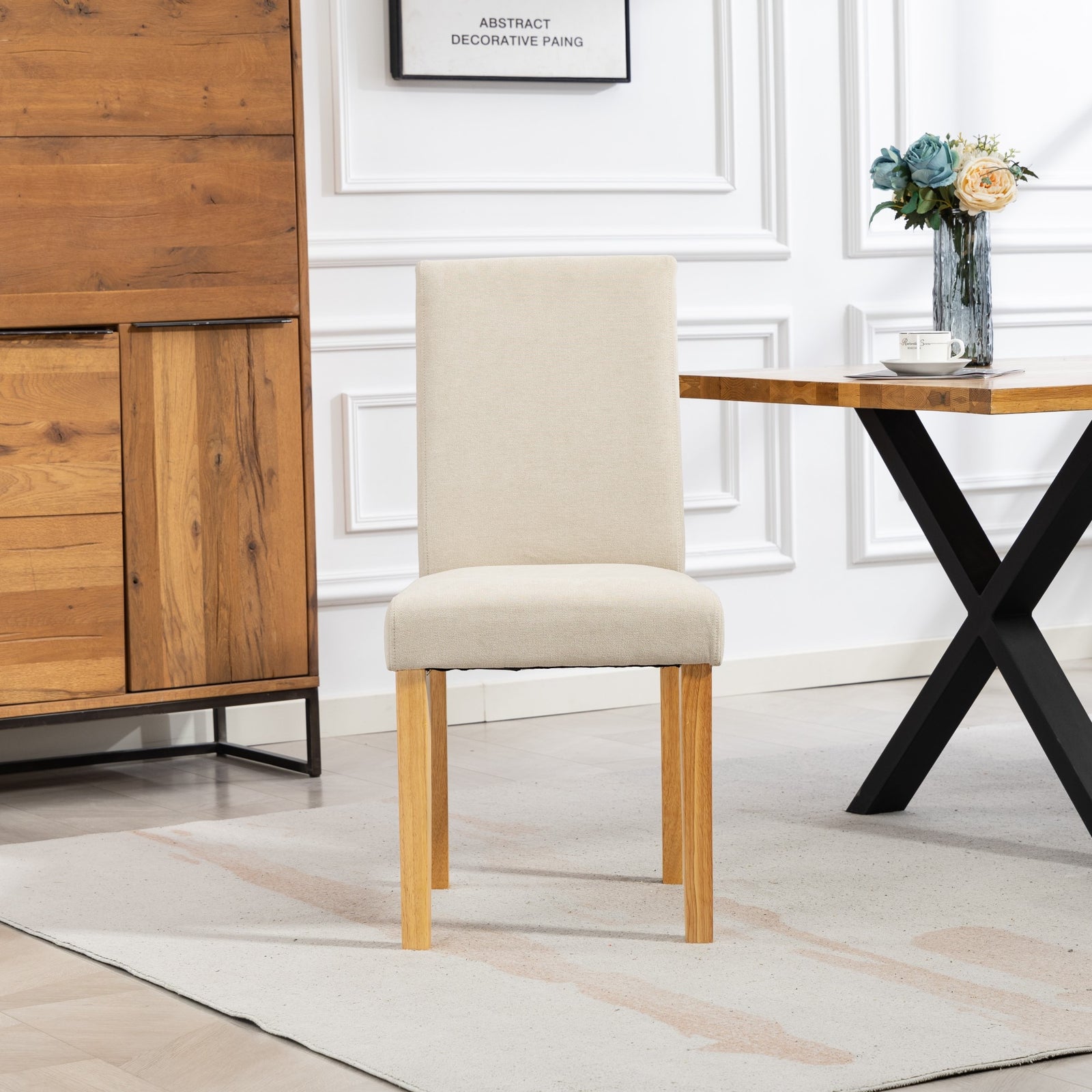 Almont Fabric Dining Chairs - Set Of 2 | Beige