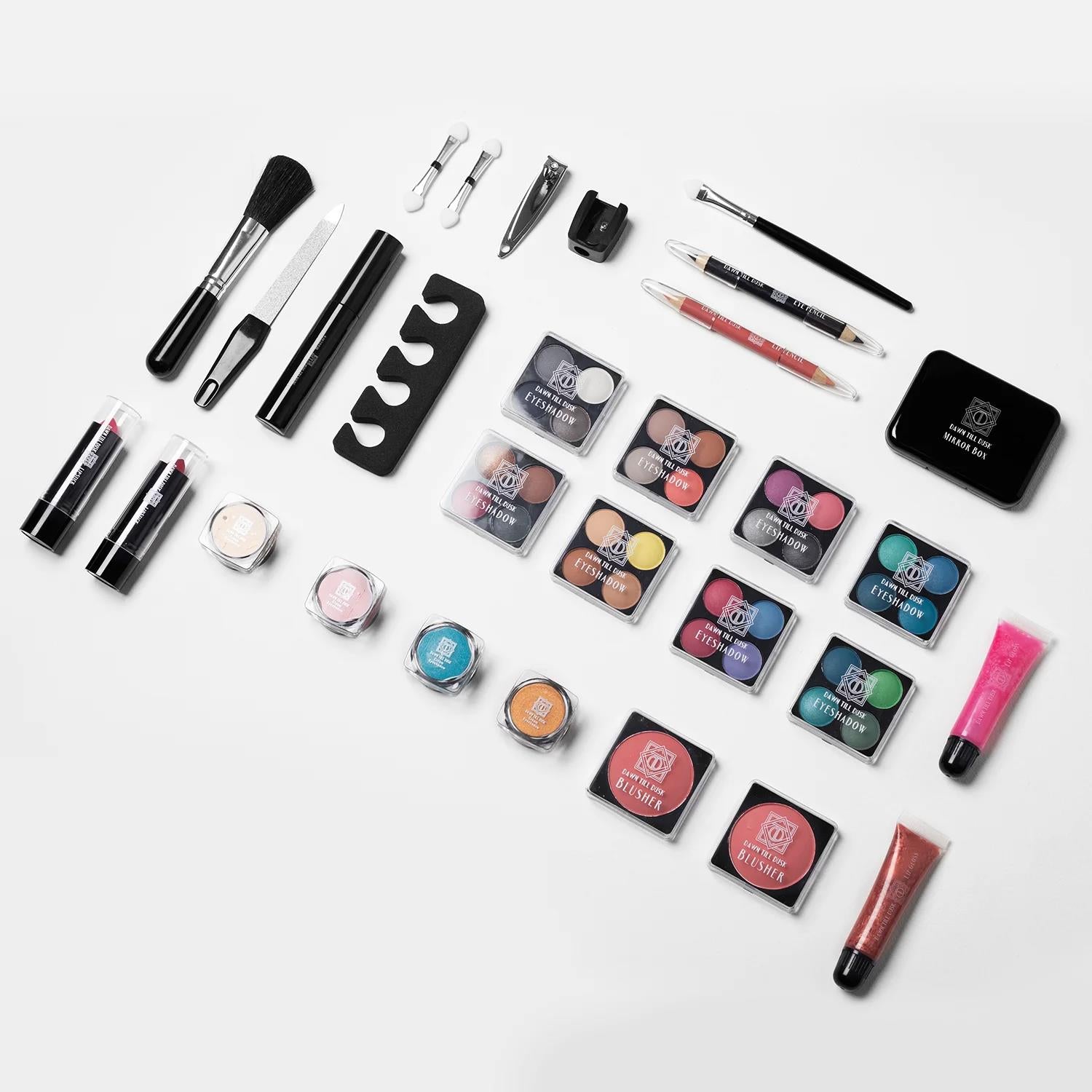 Dawn Till Dusk 54 Pcs Makeup Set With Travel Vanity Box | 54Piece | Rose Gold
