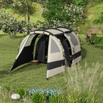 Blackout Camping Tent With Bedroom & Living Room For 4-5 | Khaki