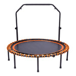 48in Bungee Cords Foldable Round Trampoline With Adjustable U-handle Bar | Orange