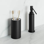 Soap Dispenser, 125ml Capacity, Black Matt Freestanding Collection Kubic