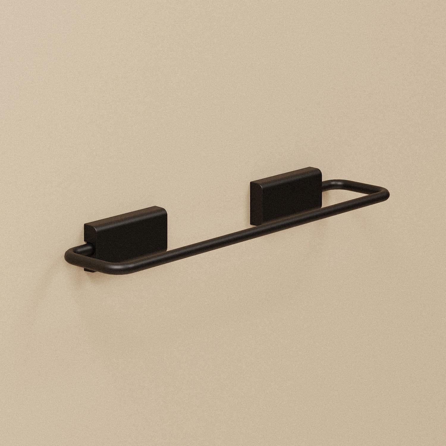 Towel Rail, 30cm, Screw-in Or Self-adhesive, Matt Black, Next Collection