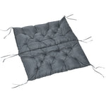2 Seater Garden Bench Cushion Outdoor Seat Pad With Ties | Dove Gray