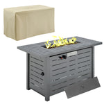Propane Fire Pit Table 50000 Btu W/ Cover & Lava Rocks
