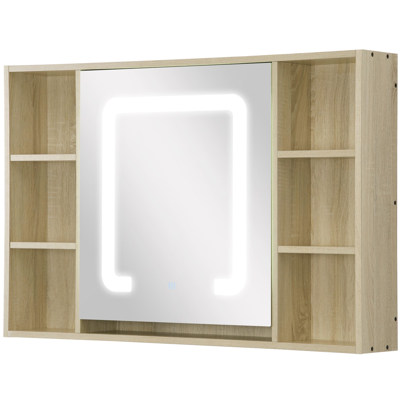 Led Bathroom Mirror Cabinet Wall-mounted Adjustable Shelves