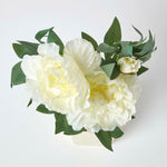 Artificial Peonies In Decorative Pot, 48 Cm Tall | Beige