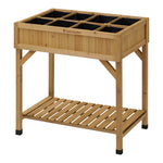 Raised Wooden Planter Herb Garden | Natural