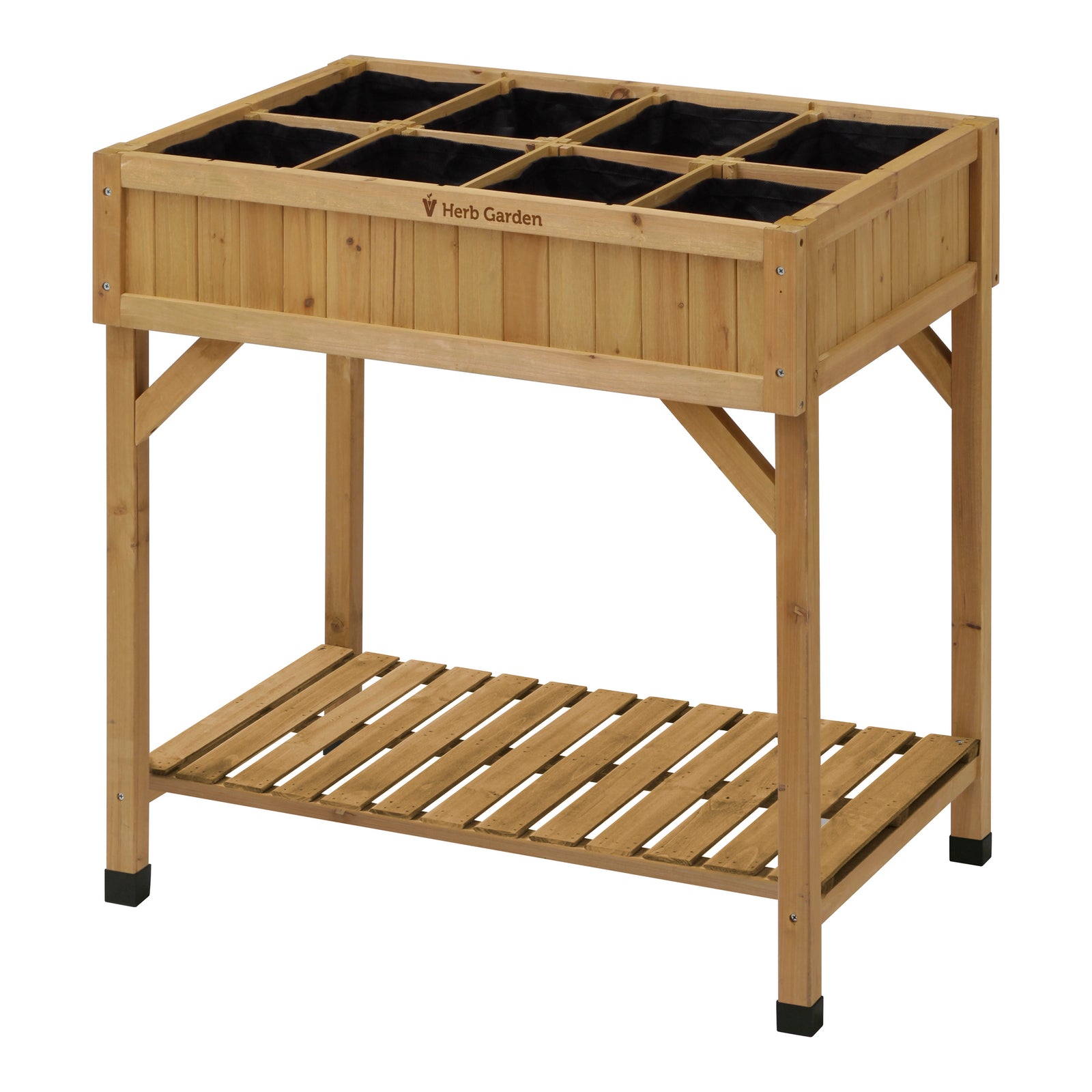 Raised Wooden Planter Herb Garden | Natural