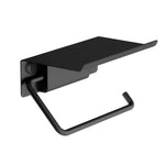Toilet Roll Holder With Lid, Screw-in Or Self-adhesive, Matt Black, Next