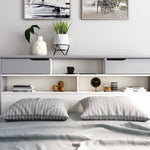 Fabio Wooden Storage Bed With 1 Drawer | King | Grey