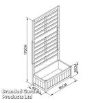 Garden_Gear Raised Wooden Planter With Climbing Trellis