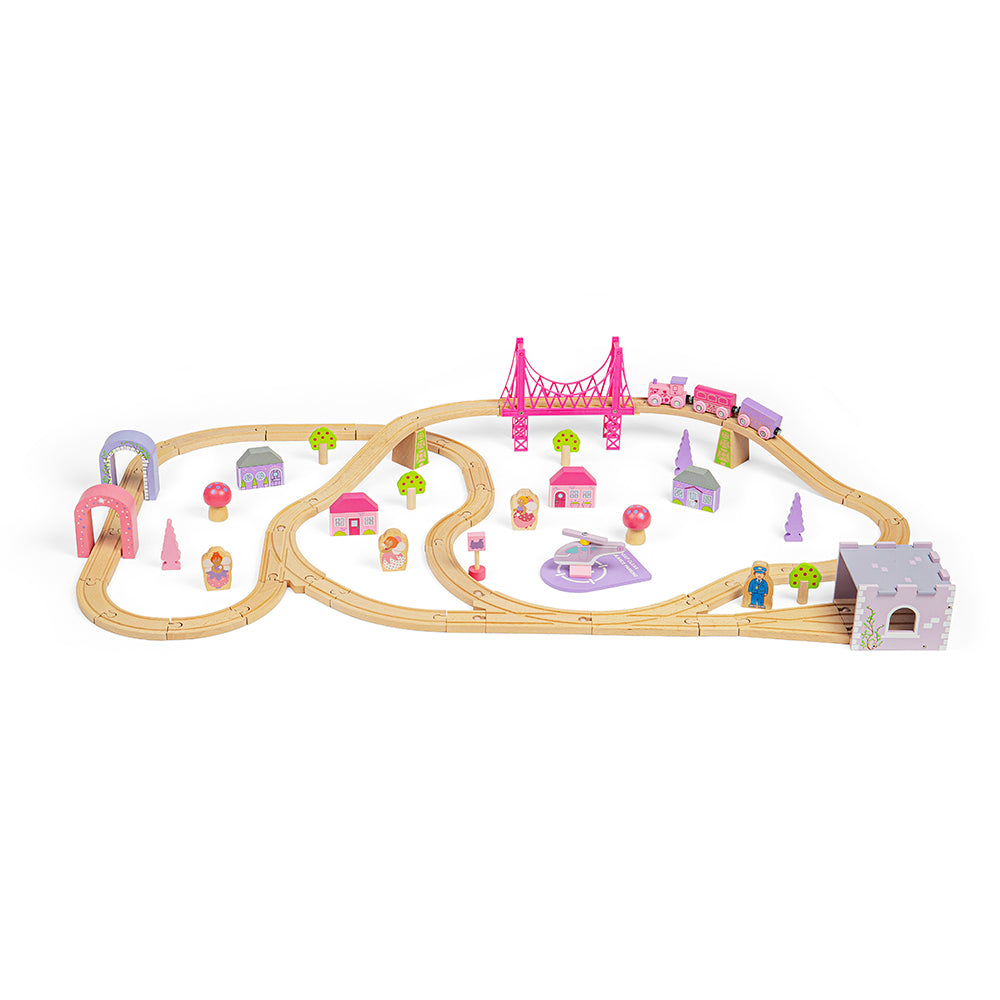 Wooden Fairy Town Train Set - 75 Pieces