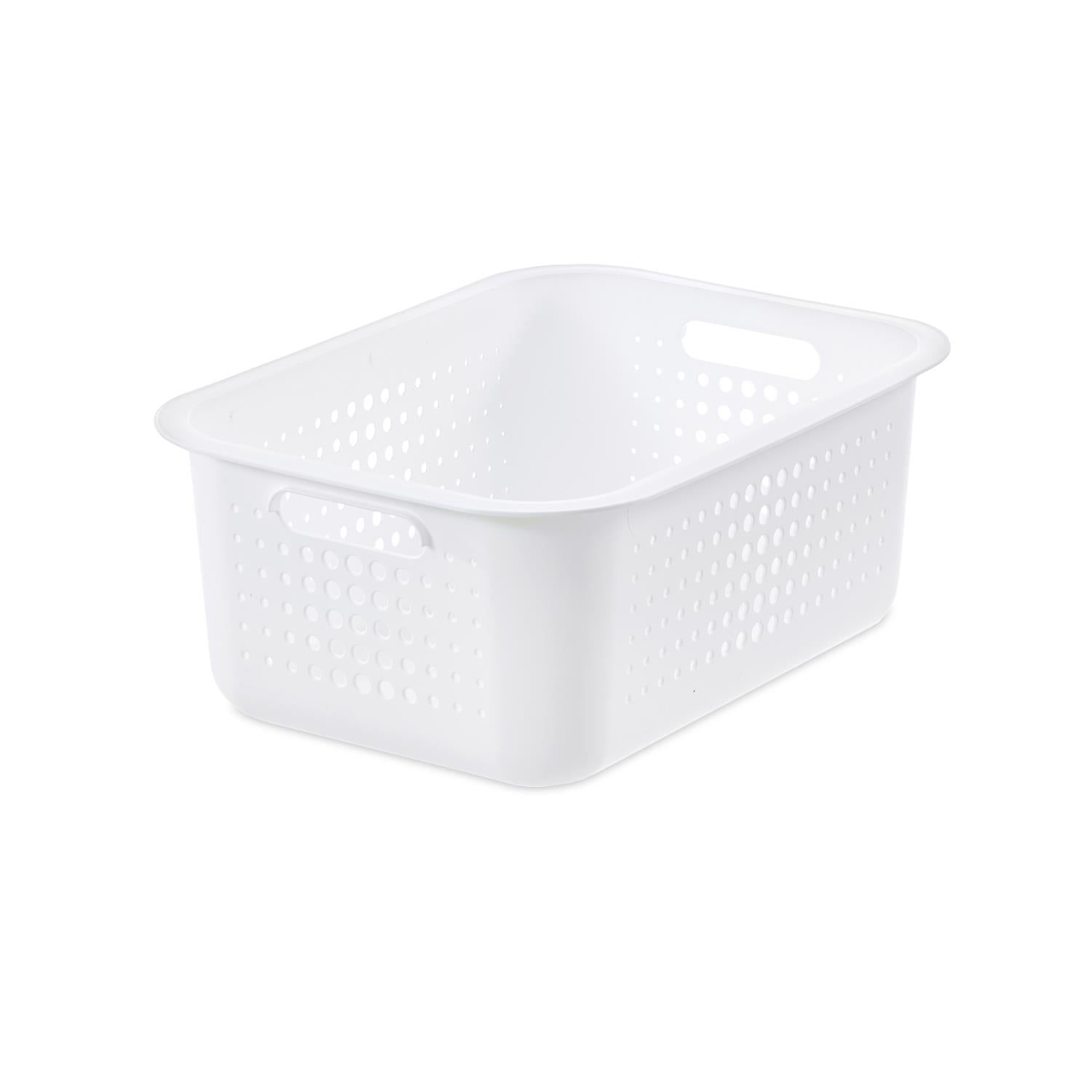 Lightweight & Durable Basket Recycled 15 Storage Box 10l, White