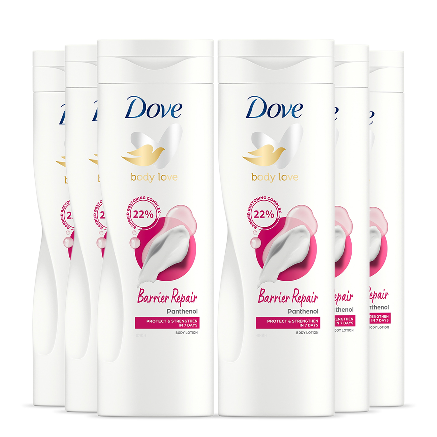Body Love Body Lotion Barrier Repair Panthenol Protect & Strengthen 6x400ml