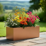 Zinc Galvanised Trough Planter | 70cm x 24cm x 24cm | Copper