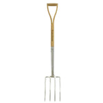 Stainless Steel Digging Fork Rust Resistant Fsc For Gardening | Silver