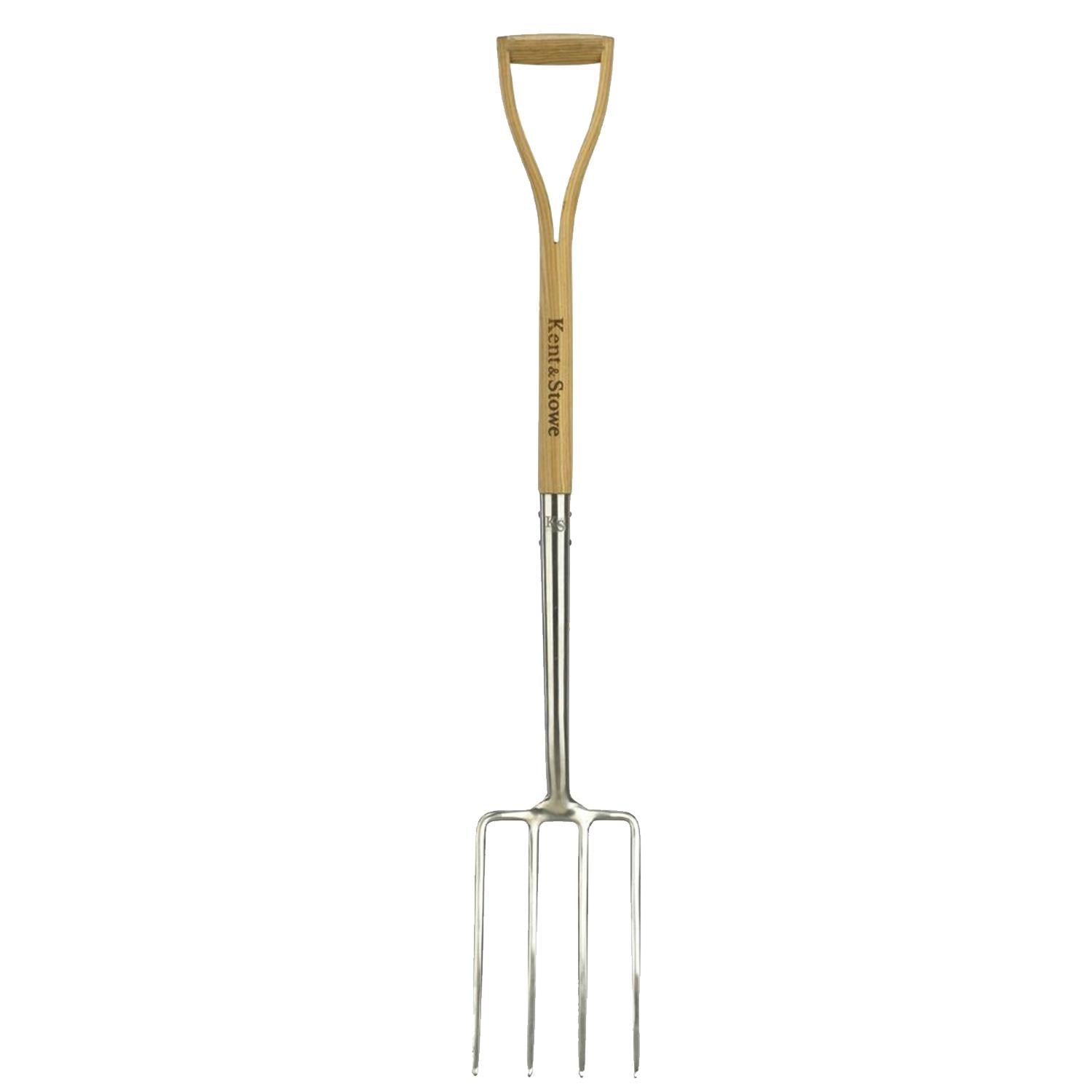 Stainless Steel Digging Fork Rust Resistant Fsc For Gardening | Silver