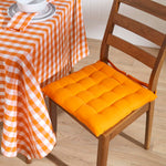 Block Check Cotton Gingham Napkins, Set Of 4 | 45cm x 45cm | Orange