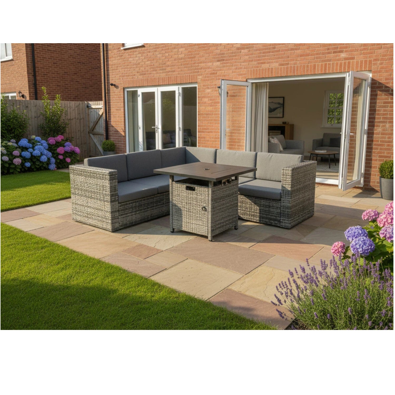 Indoor & Outdoor Living Ascot Fire Pit Garden Set