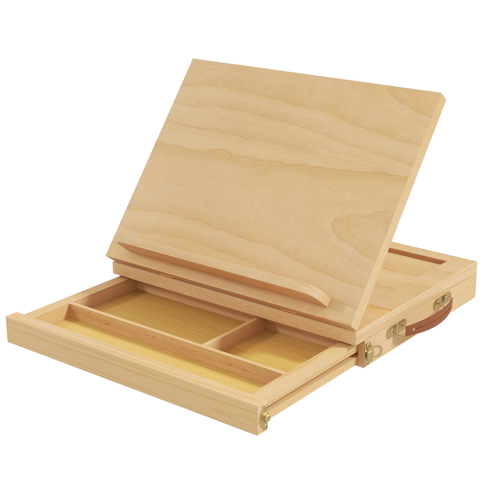 Wooden Table Easel Box With Storage Folding Artist Easel