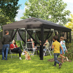 6 X 3m Pop Up Party Tent Canopy With 6 Removable Sidewalls | Black