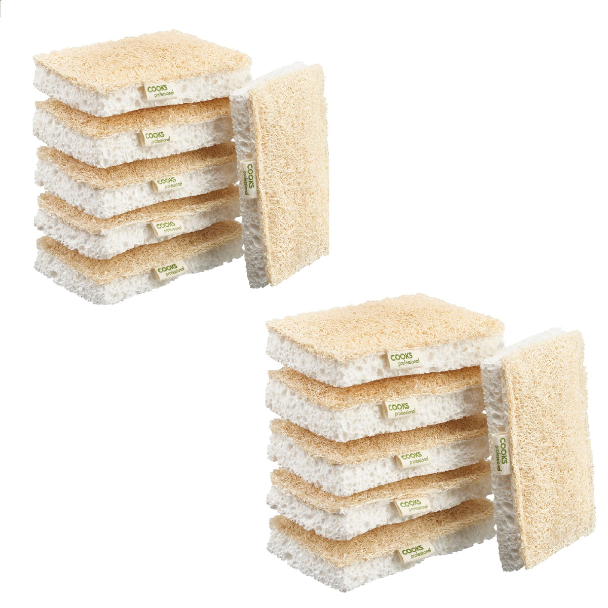 Eco Sponge Scouring Pad Set | Set of 12 | White